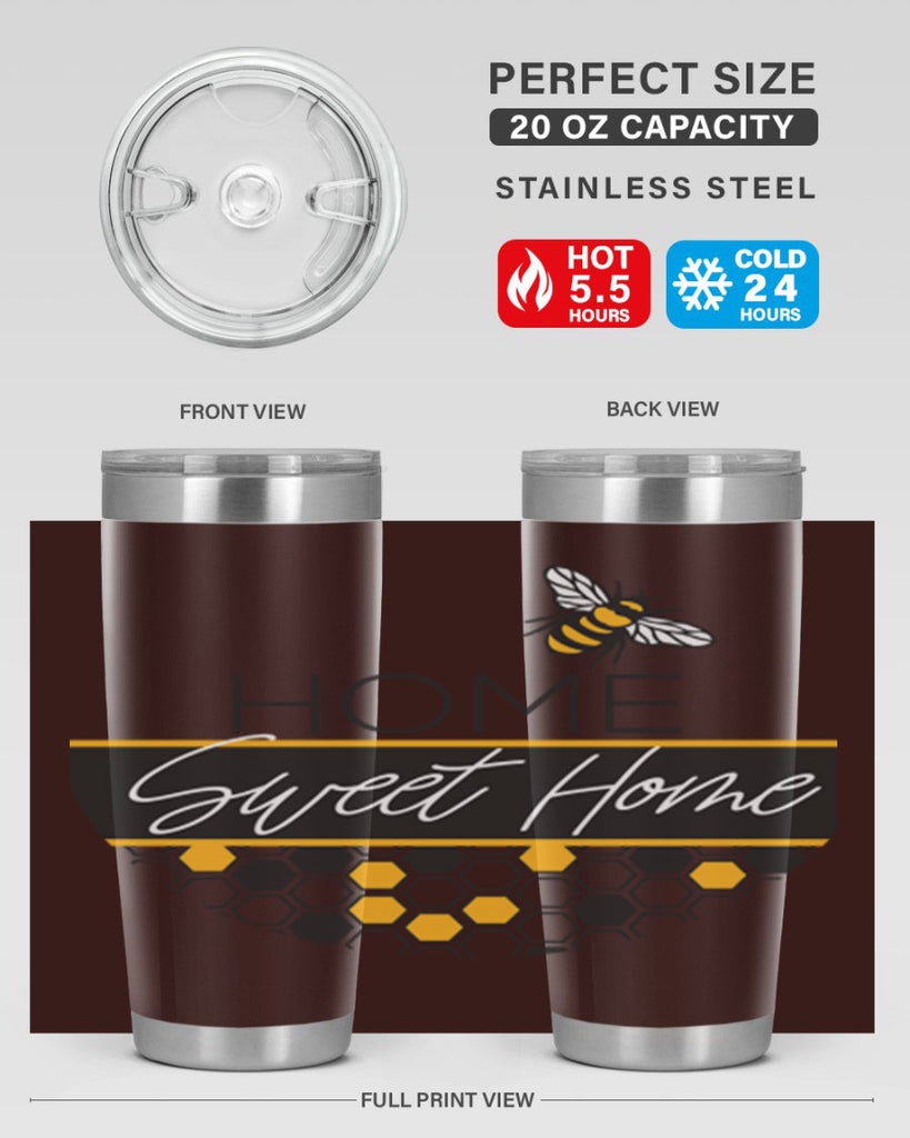 Home Sweet Home Bee and hive pattern243#- spring- Tumbler