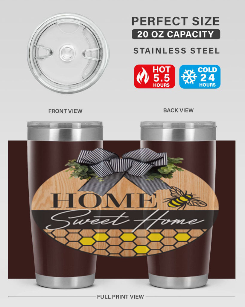 Home Sweet home bee and hive Mockup241#- spring- Tumbler