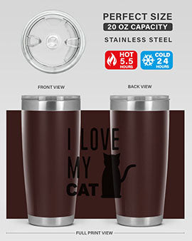 I Love My Cat Style 57#- cat- Tumbler