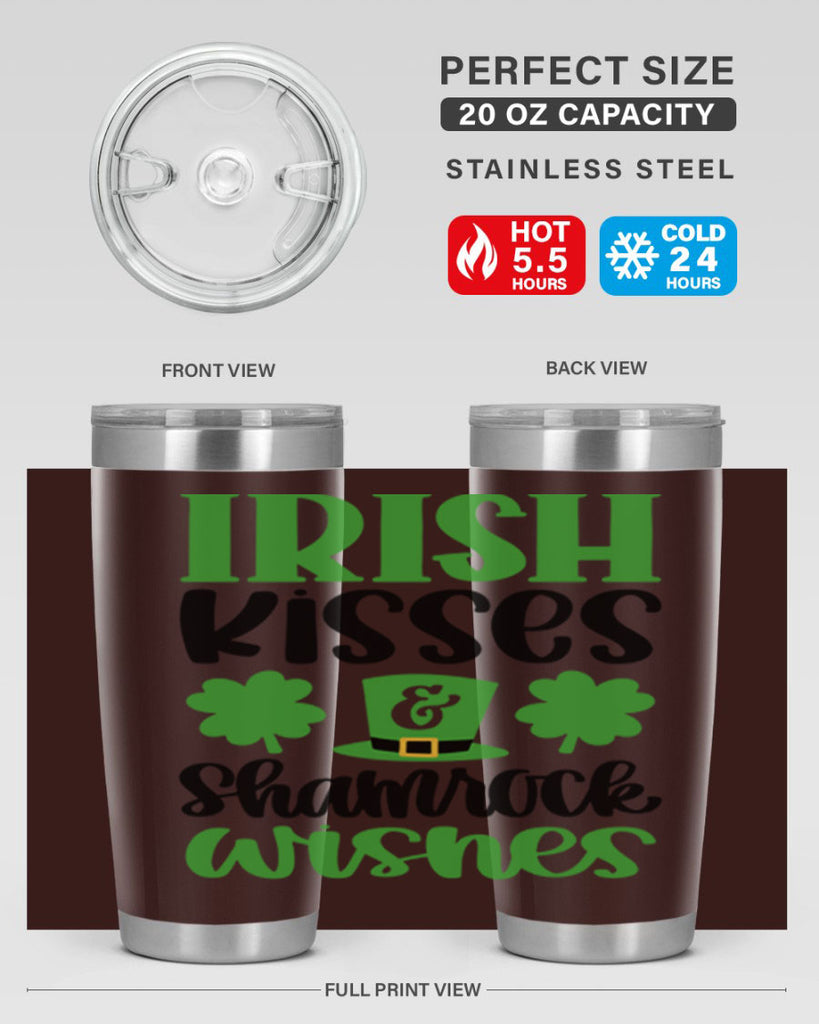 Irish Kisses Shamrock Wishes Style 81#- St Patricks Day- Tumbler