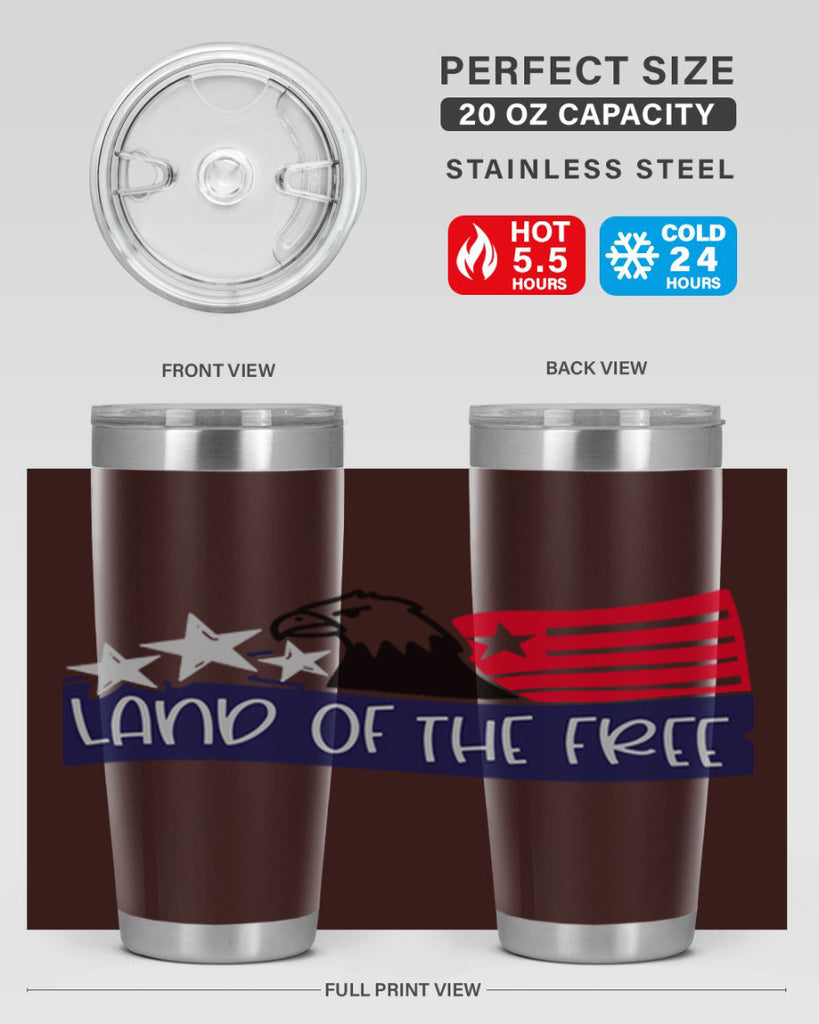 Land Of The Free Style 157#- Fourt Of July- Tumbler