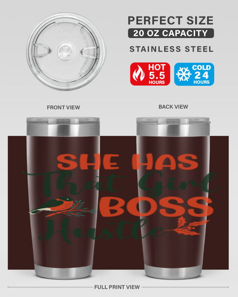 She Has That Girl Boss Hustle 363#- winter- Tumbler