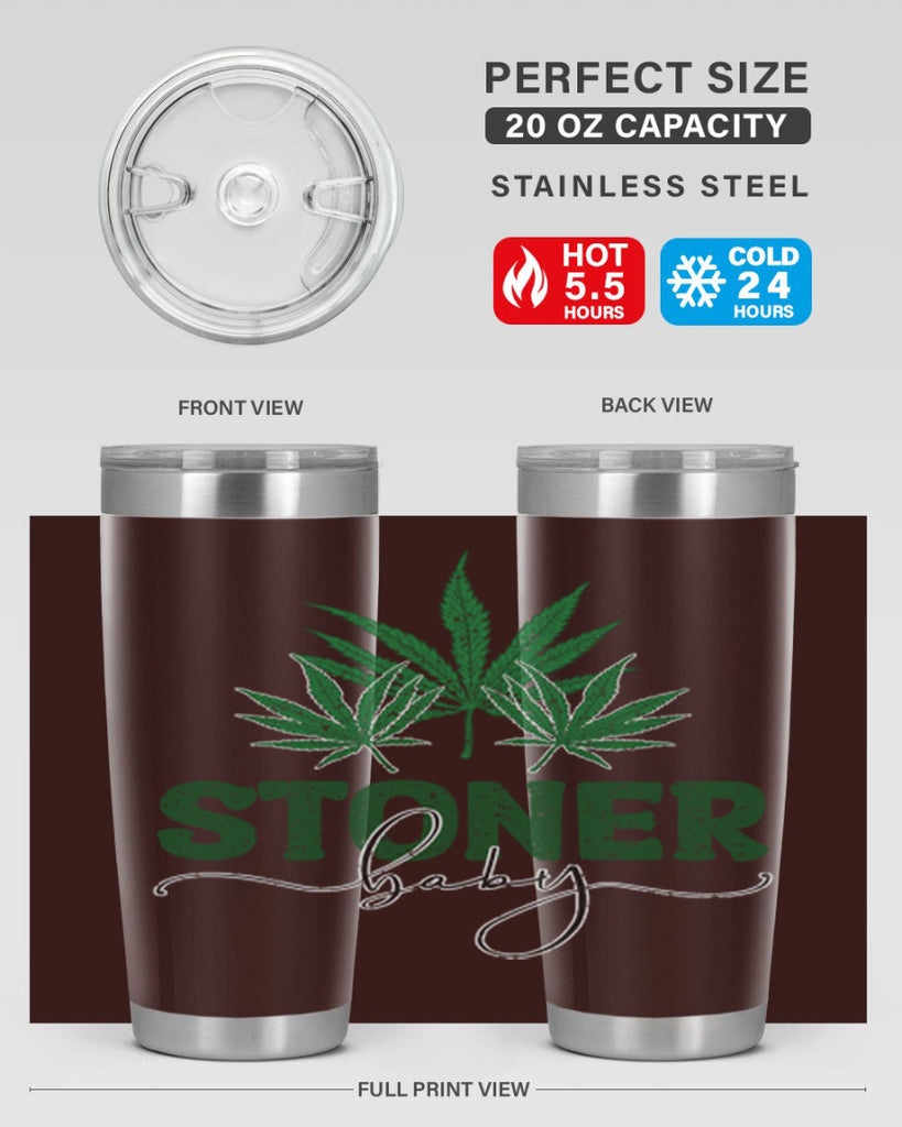 Stoner Baby Sublimation 261#- marijuana- Tumbler