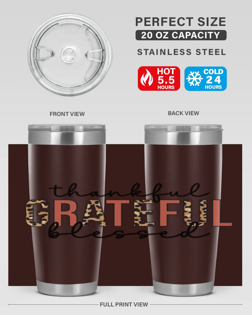 Thankful grateful blessed 602#- fall- Tumbler