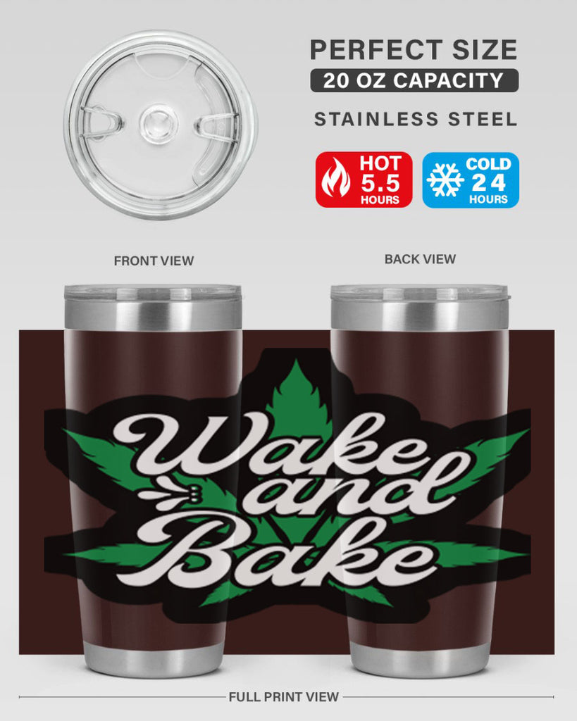 Wake and bake 273#- marijuana- Tumbler