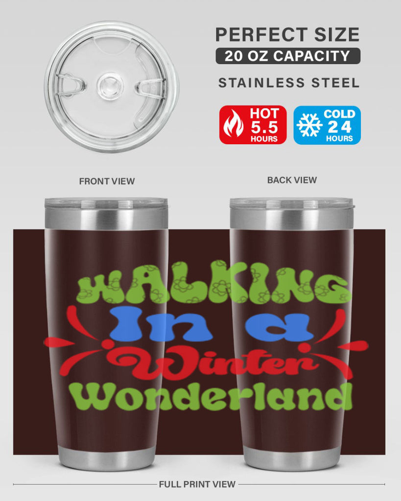 Walking in a winter wonderland 439#- winter- Tumbler