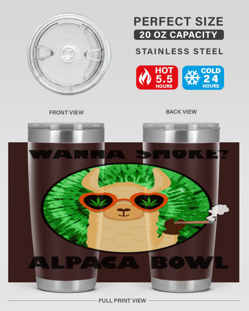 Wanna Smoke Alpaca Bowl 276#- marijuana- Tumbler