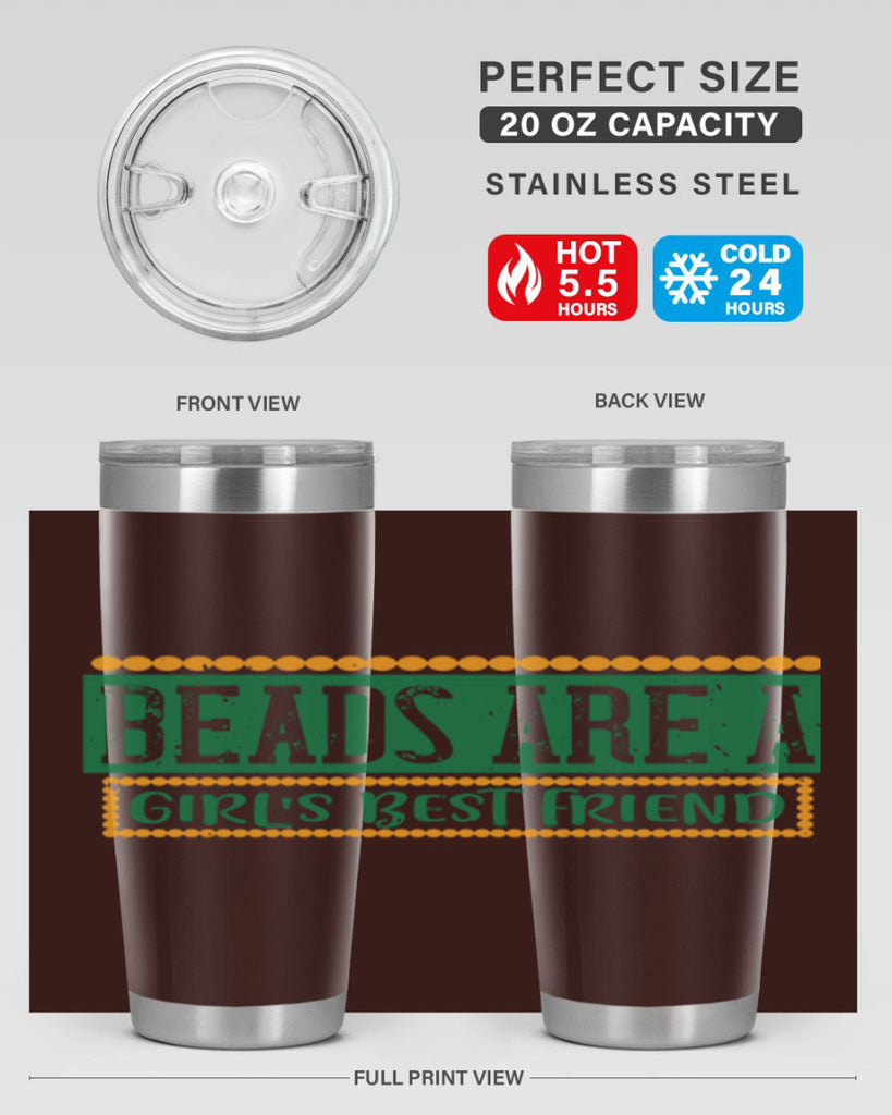 beads are a girls best friend 29#- mardi gras- Tumbler