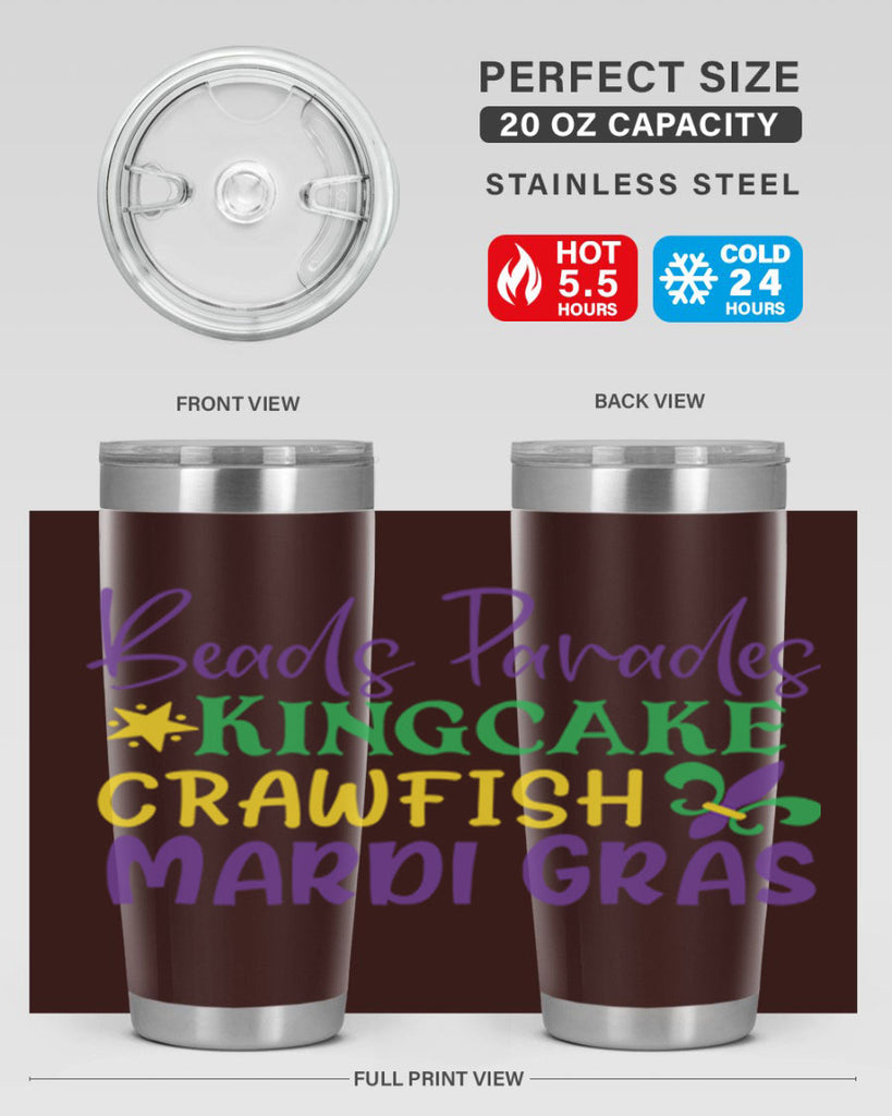 beads parades kingcake crawfish mardi gras 85#- mardi gras- Tumbler