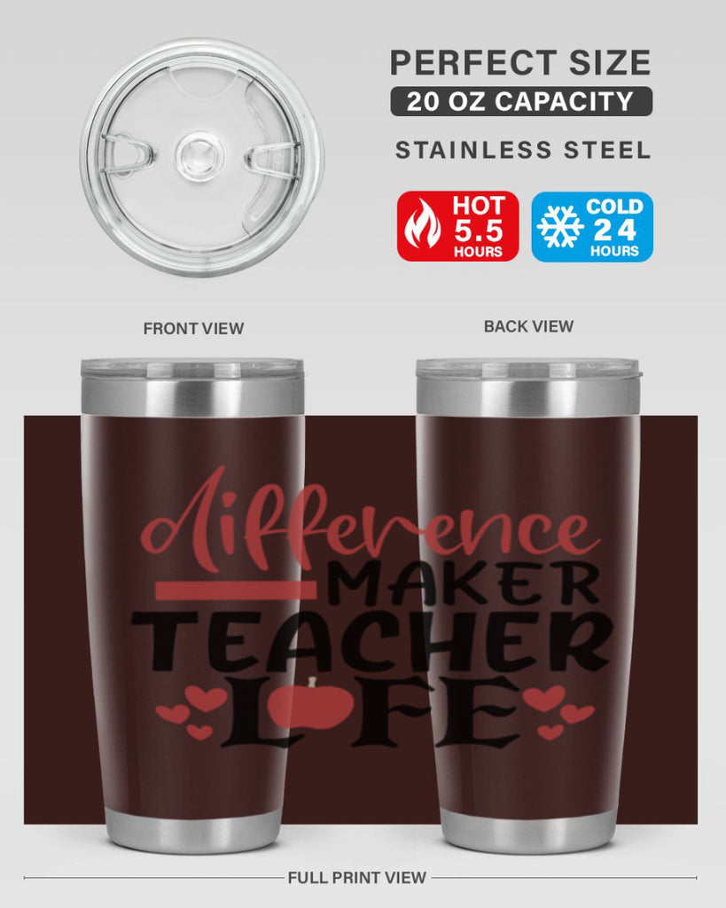 difference maker teacher life Style 118#- teacher- tumbler