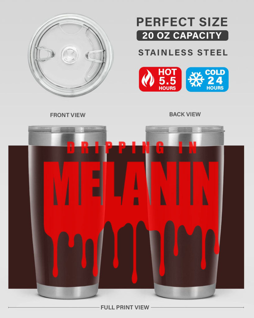 dripping in melanin 161#- black words phrases- Cotton Tank