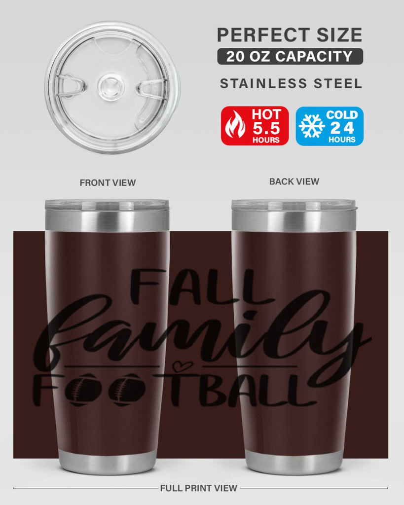 fall family football 100#- fall- Tumbler