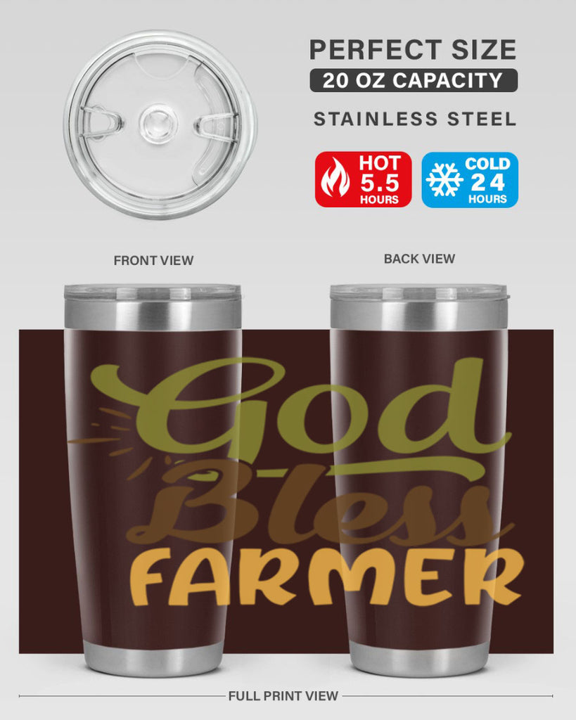 god bless farmer 10#- farming and gardening- Tumbler