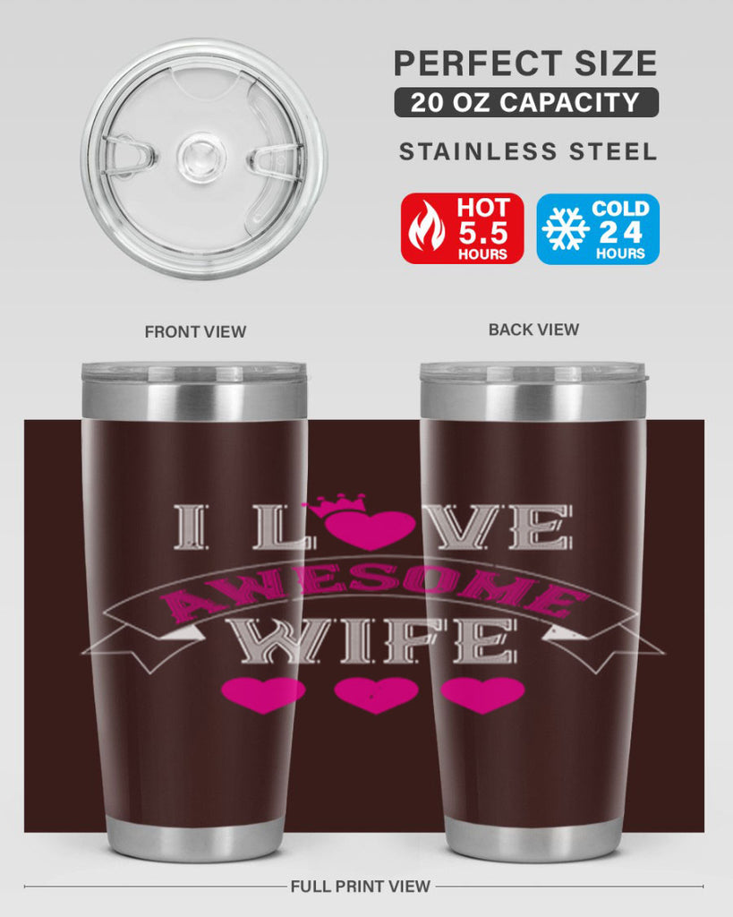 i love awesome wife 57#- valentines day- Tumbler