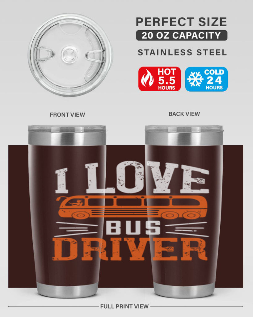 i love bus driver Style 30#- bus driver- tumbler