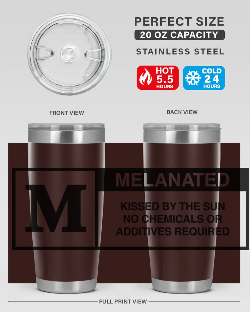 rated melanin 45#- black words phrases- Cotton Tank