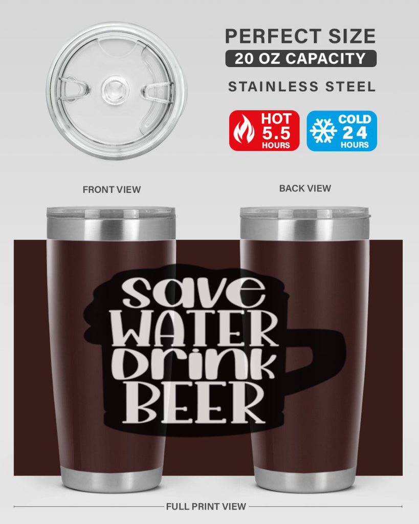 save water drink beer 23#- beer- Tumbler