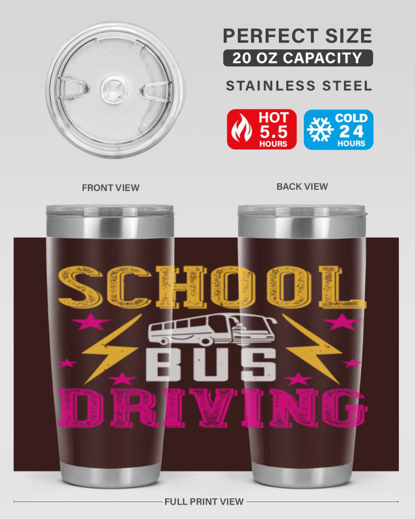 school bus driving Style 17#- bus driver- tumbler