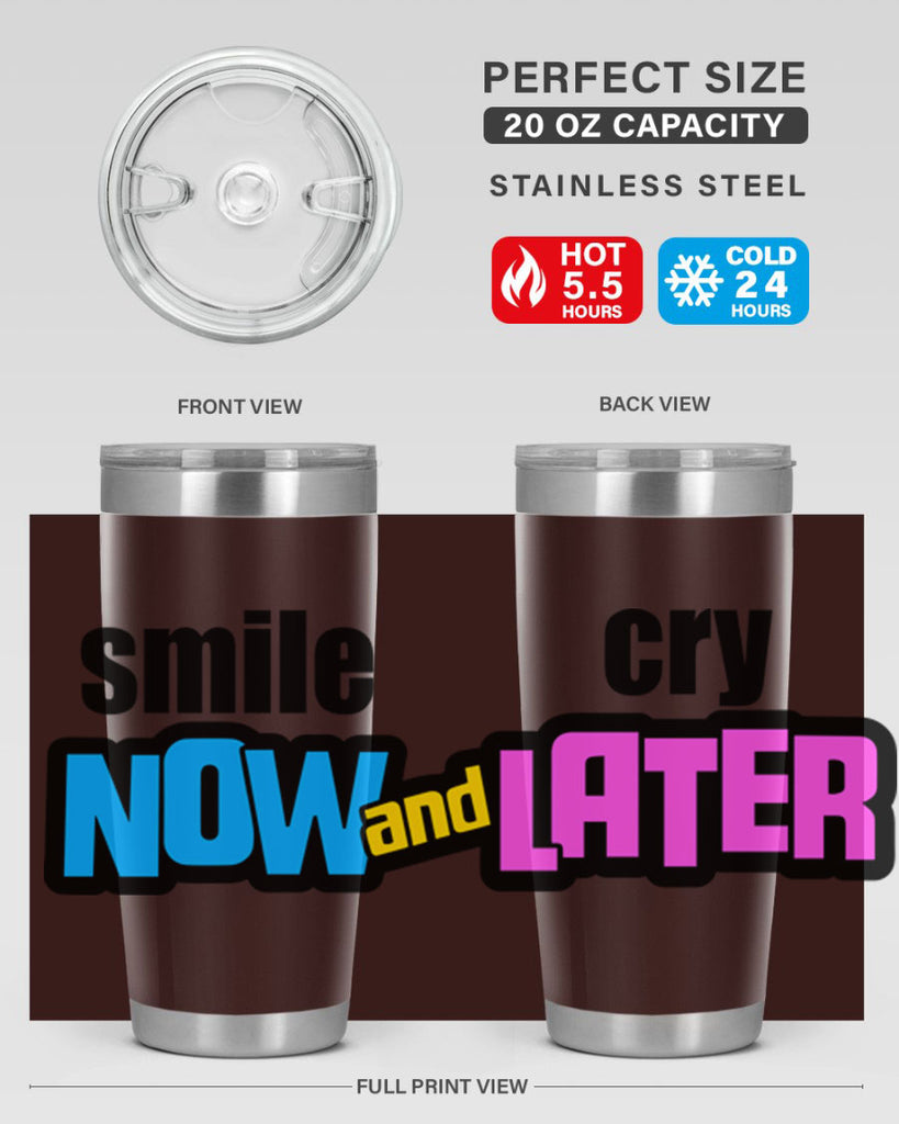 smile now and cry later 31#- black words phrases- Cotton Tank