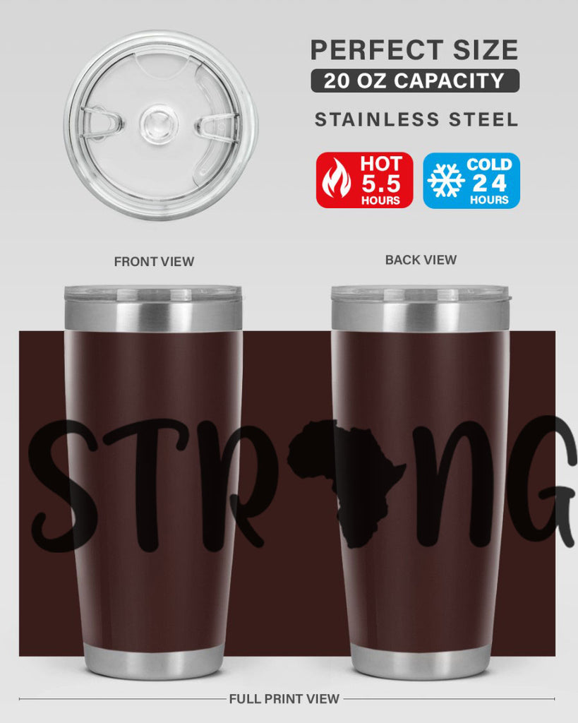 strong africa svg 24#- black words phrases- Cotton Tank