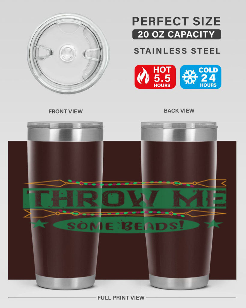 throw me some beads 34#- mardi gras- Tumbler
