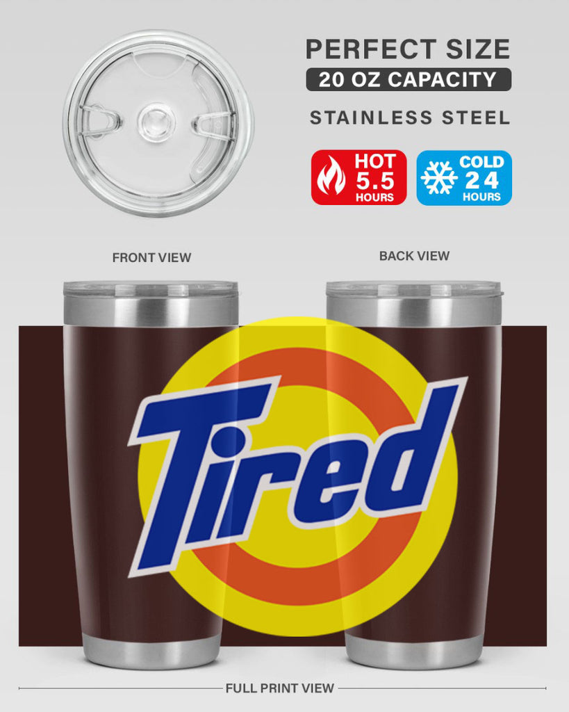 tired 19#- black words phrases- Cotton Tank