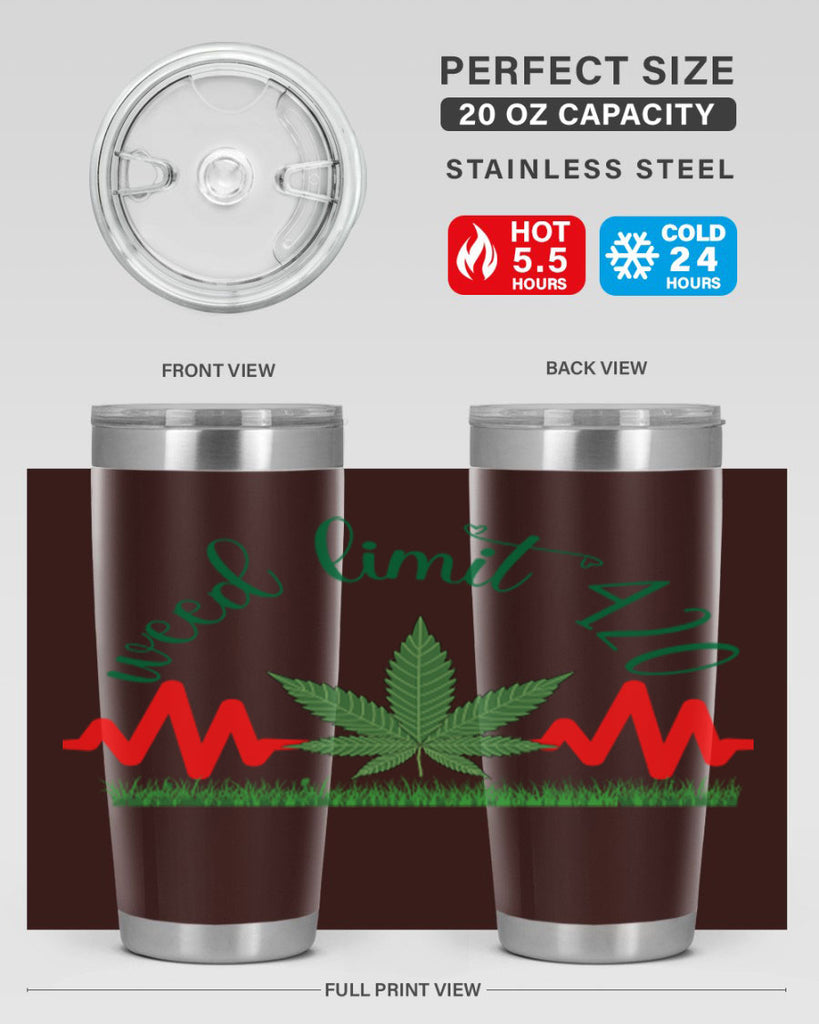 weed limit 420 cannabis hearbeat 291#- marijuana- Tumbler