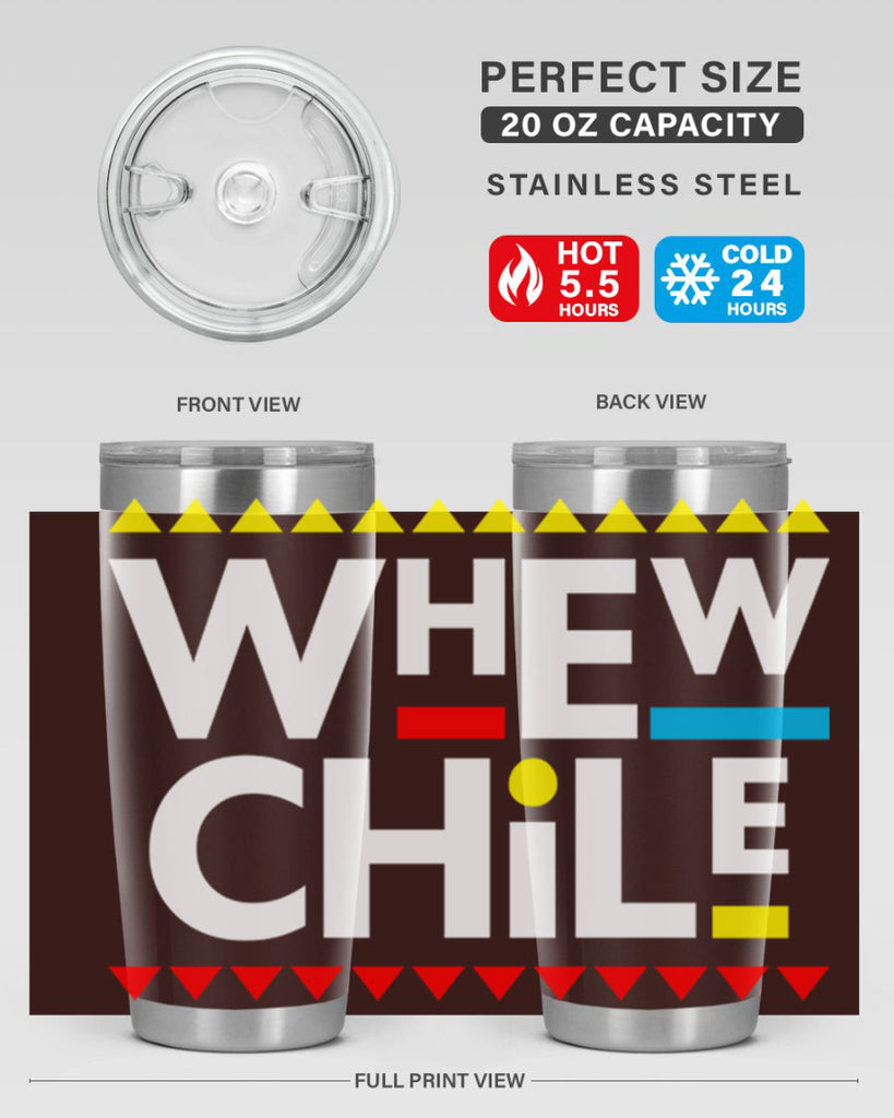 whew chile 11#- black words phrases- Cotton Tank