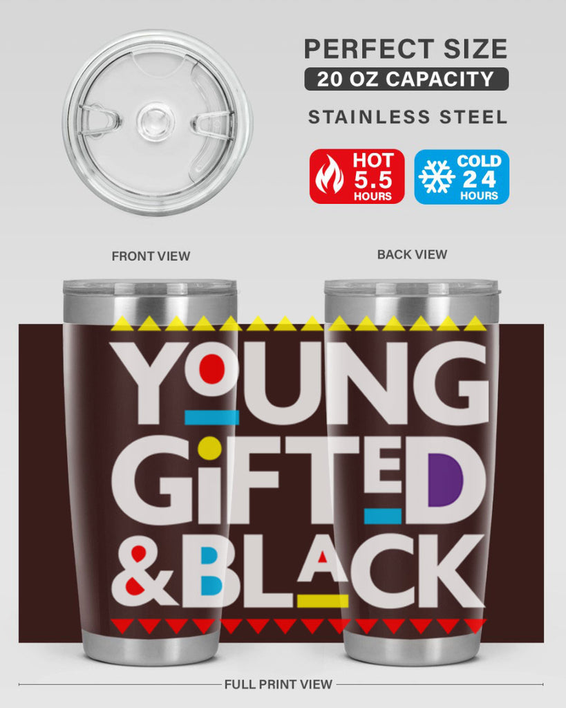 young gifted and black 2#- black words phrases- Cotton Tank