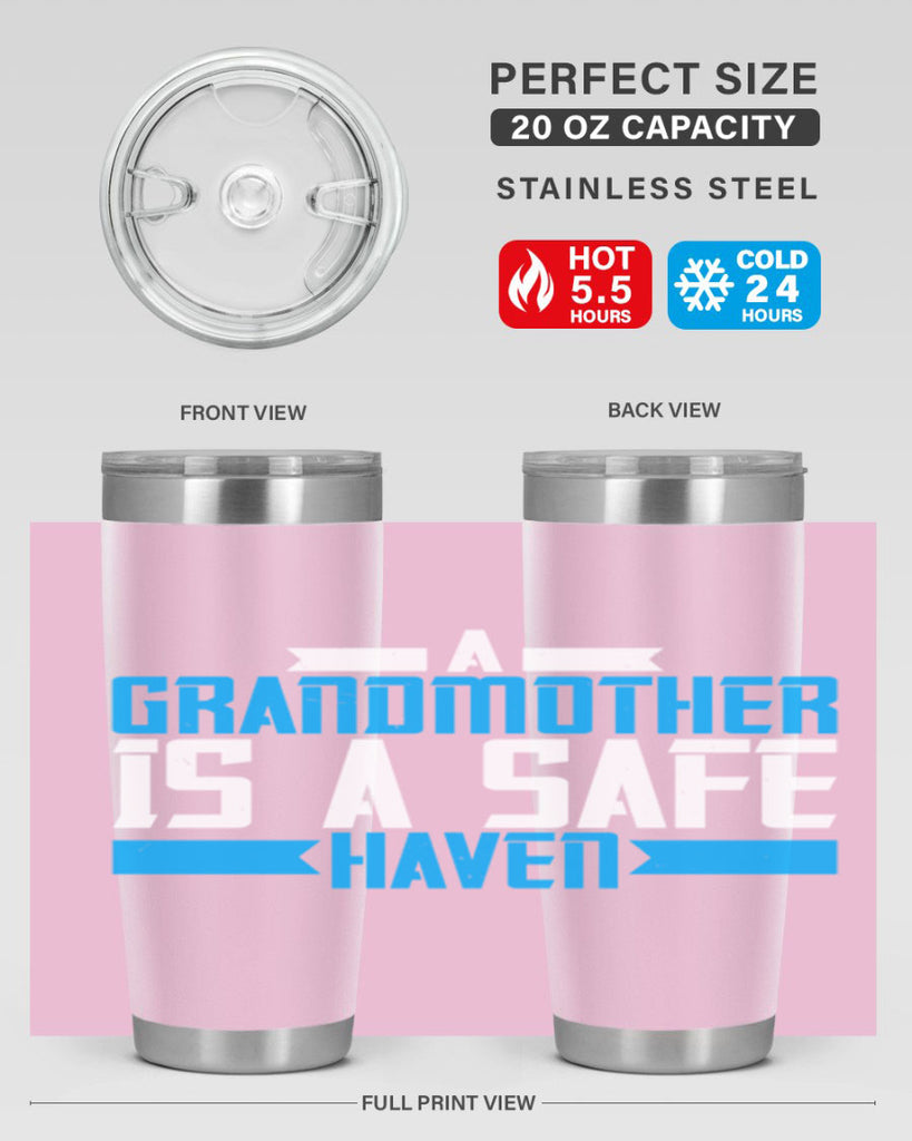 A Grandmother is a safe haven 42#- grandma - nana- Tumbler