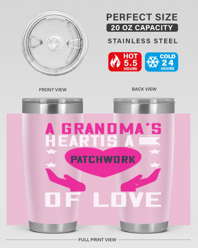 A grandma’s heart is a patchwork of love 86#- grandma - nana- Tumbler