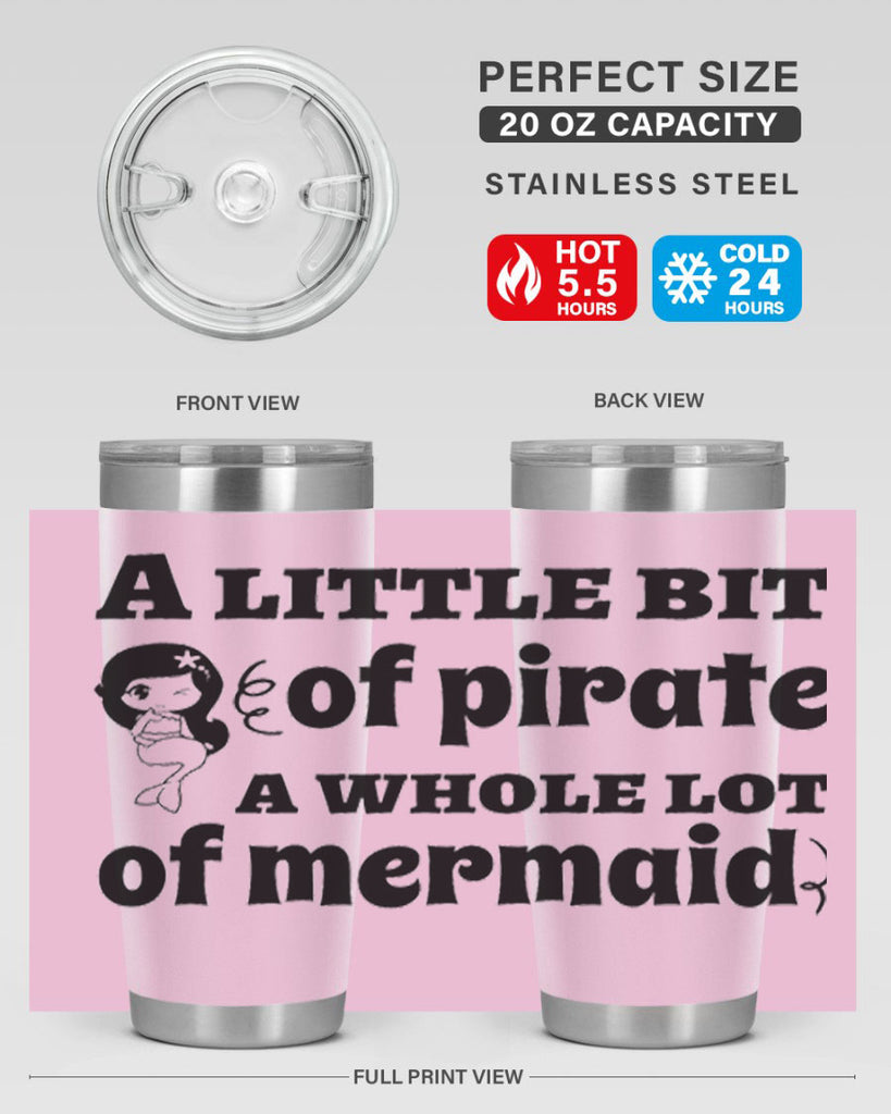A little bit of pirate 10#- mermaid- Tumbler
