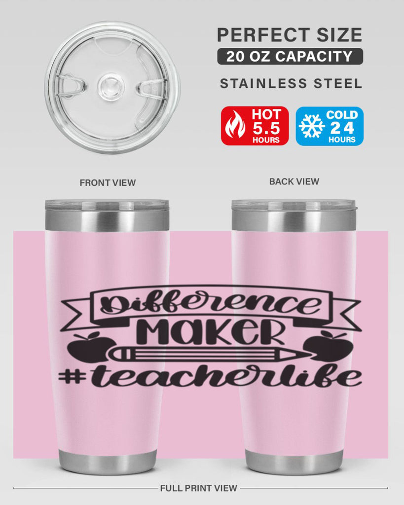 Difference Maker Teacher Life Style 78#- teacher- tumbler