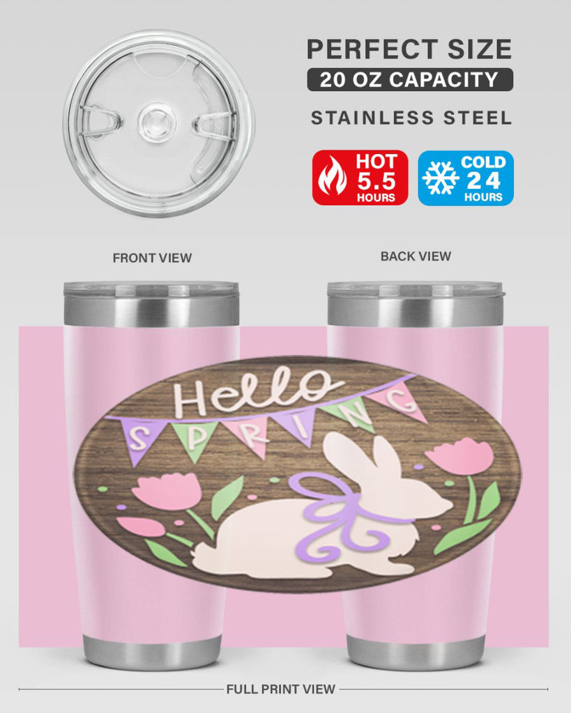 Hello spring bunny Mockup190#- spring- Tumbler