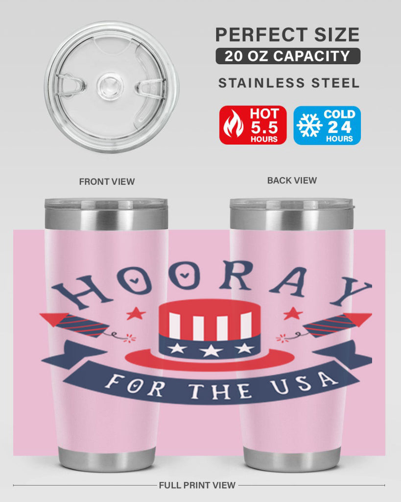 Hooray for the usa Style 42#- Fourt Of July- Tumbler