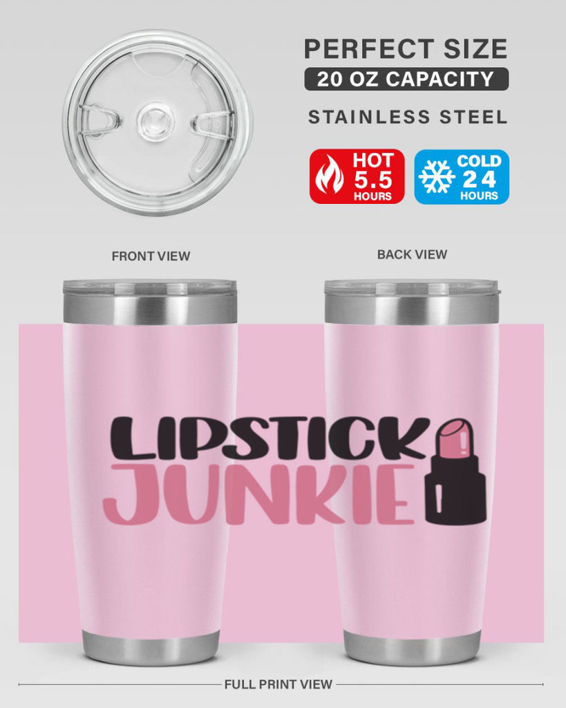 Lipstick Junkie Style 56#- make up- Tumbler