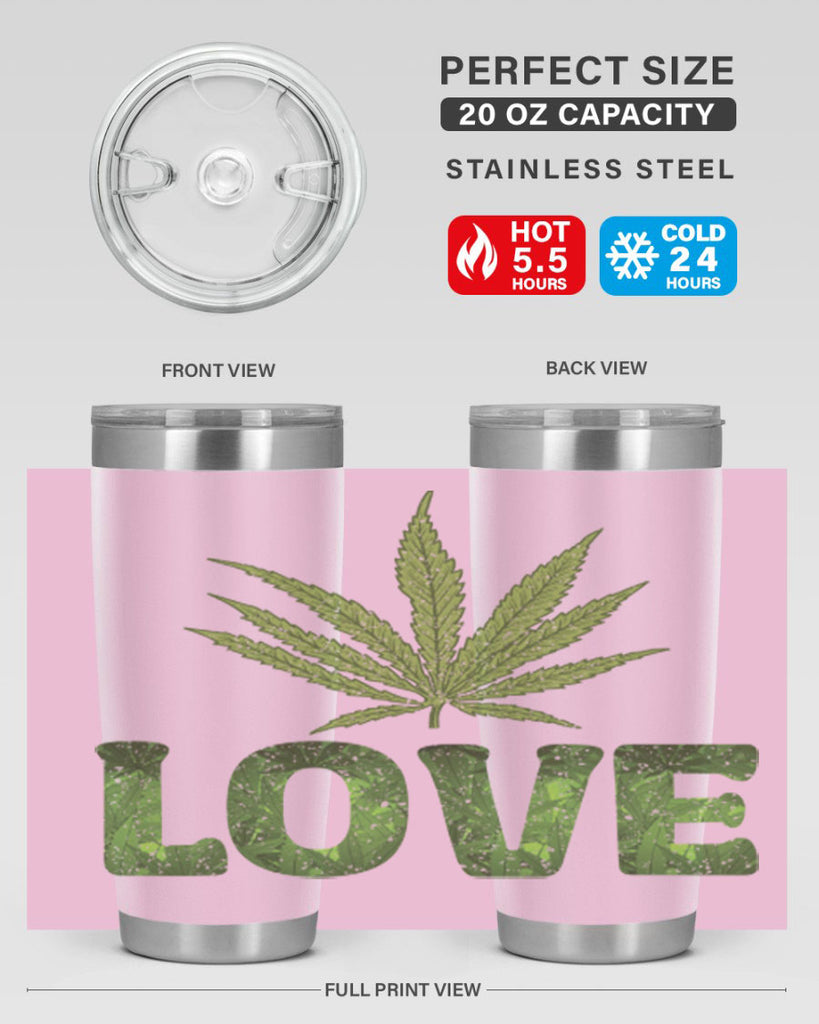 Love Sublimation 192#- marijuana- Tumbler