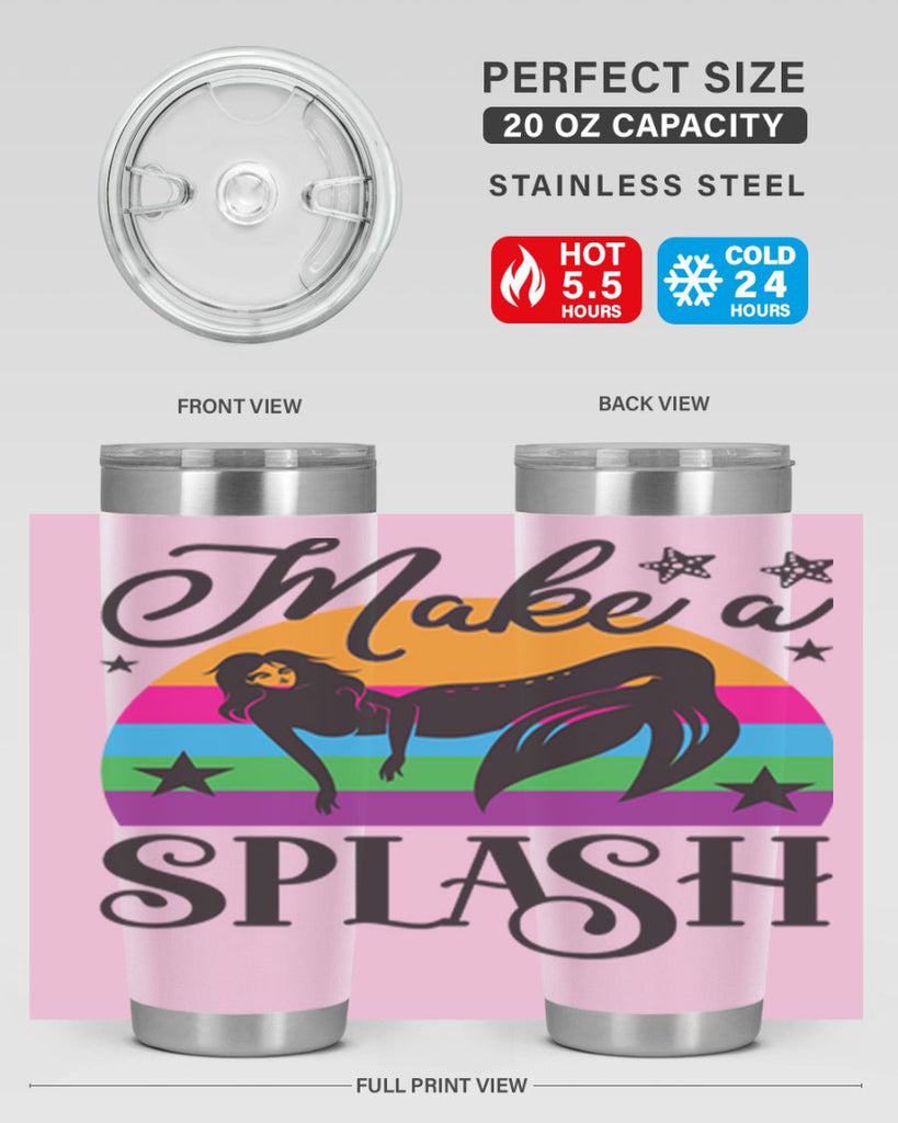 Make a splash 313#- mermaid- Tumbler