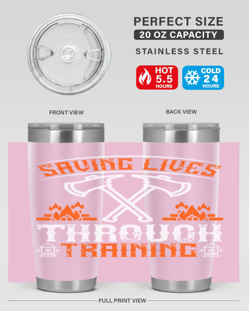 Saving lives through training Style 32#- fire fighter- tumbler