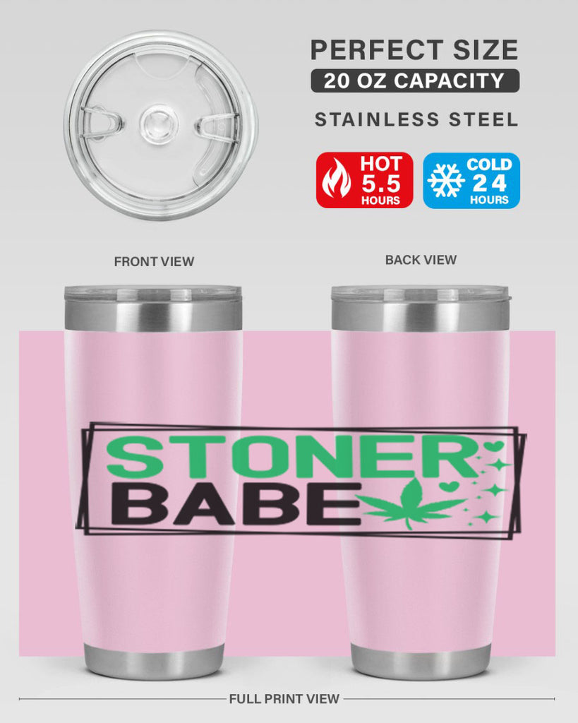 Stoner Babe 258#- marijuana- Tumbler