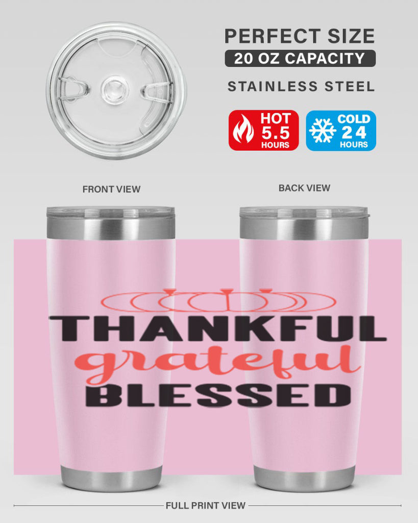 Thankful grateful blessed 603#- fall- Tumbler