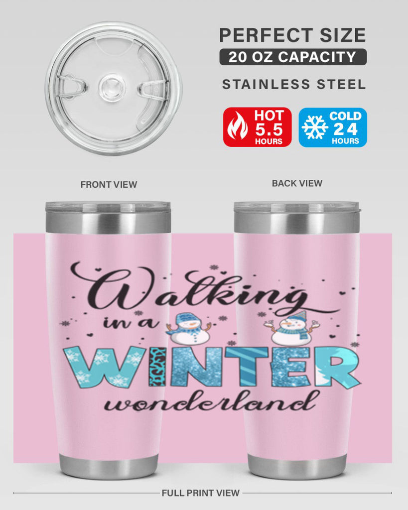 Walking in a winter wonderland 443#- winter- Tumbler