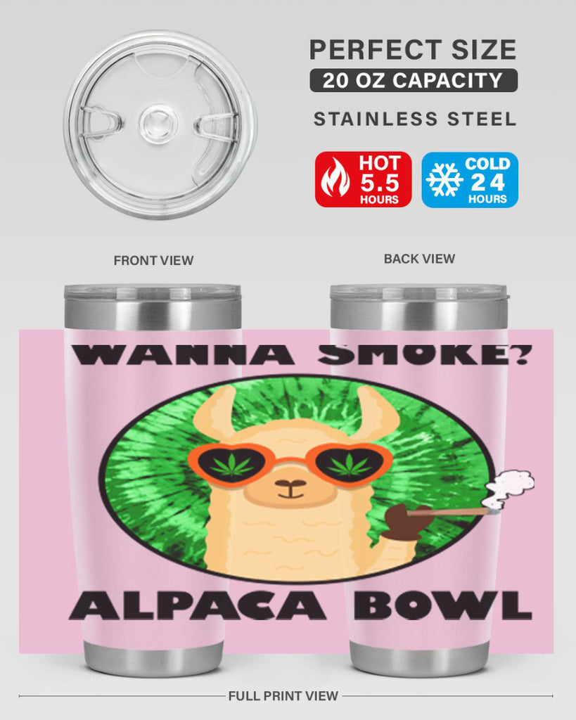 Wanna Smoke Alpaca Bowl 276#- marijuana- Tumbler