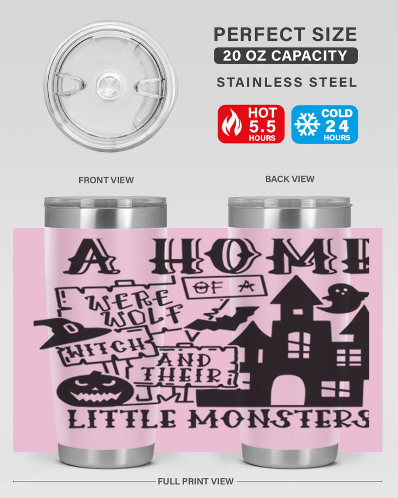 a home of a were wolf witch and their little monsters 96#- halloween- Tumbler