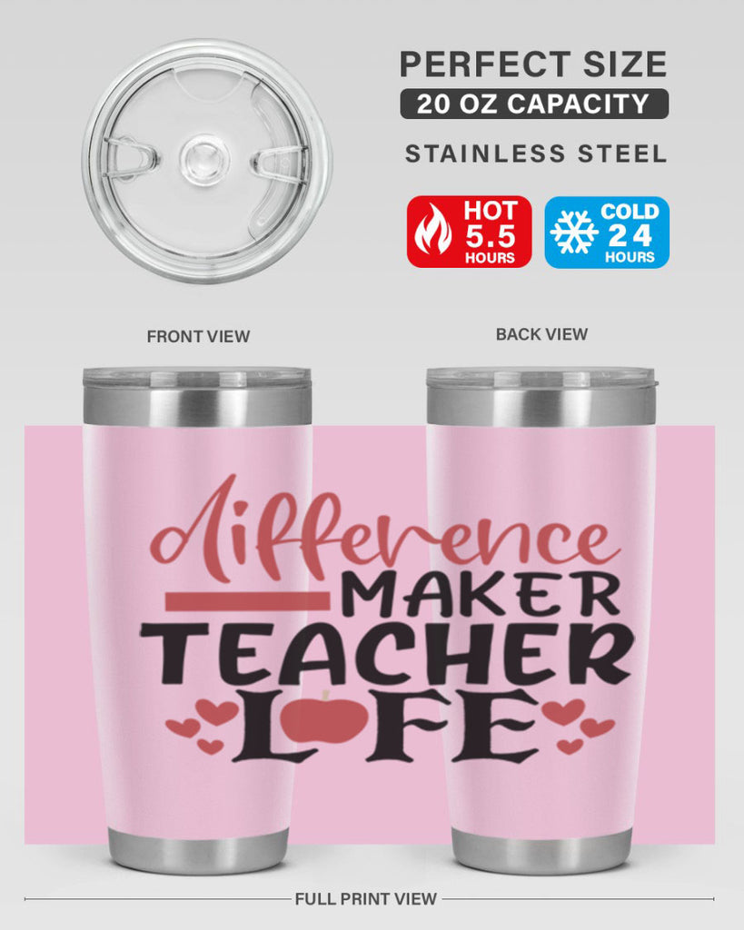 difference maker teacher life Style 184#- teacher- tumbler