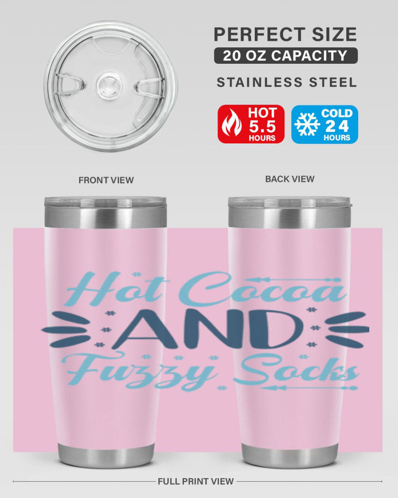 hot cocoa and fuzzy socks 208#- winter- Tumbler