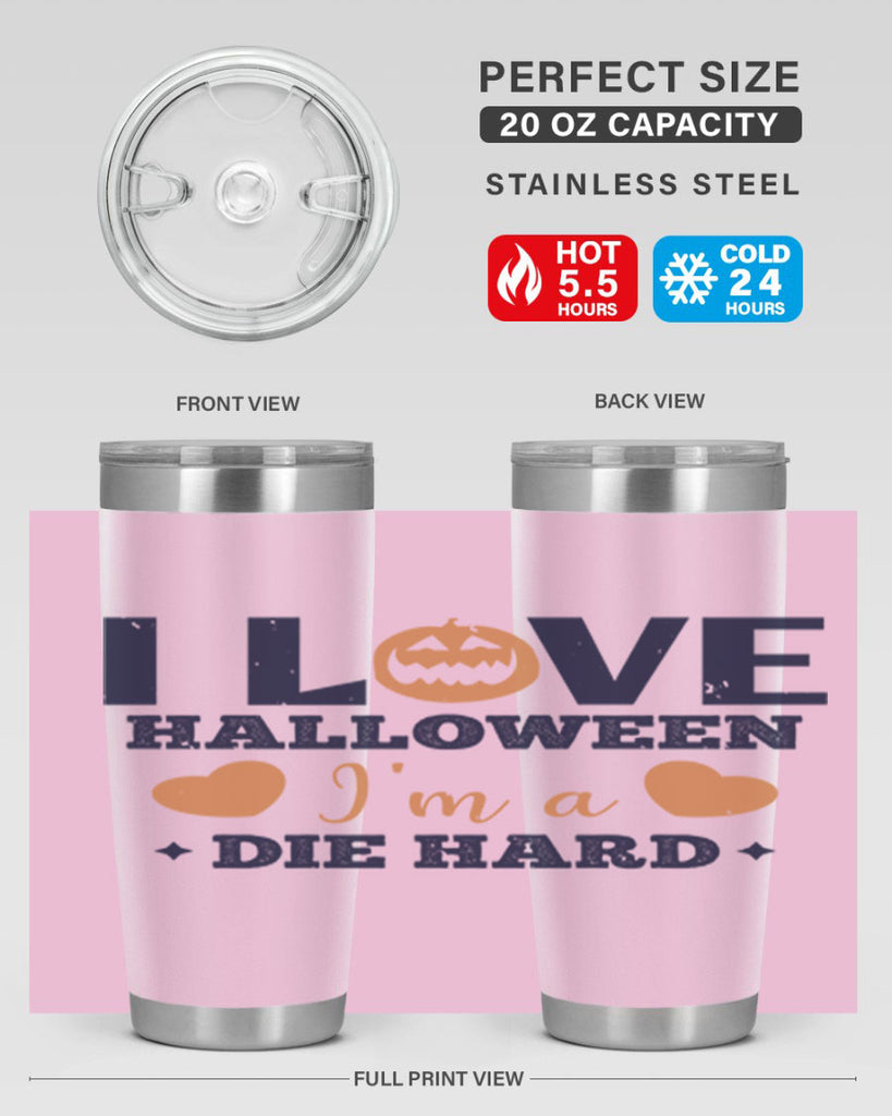 i love halloween im a die hard 150#- halloween- Tumbler