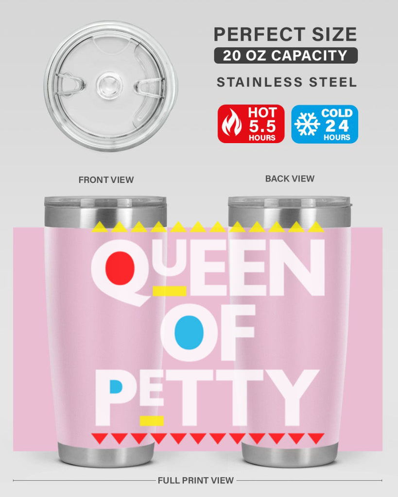 queen ofpetty 48#- black words phrases- Cotton Tank