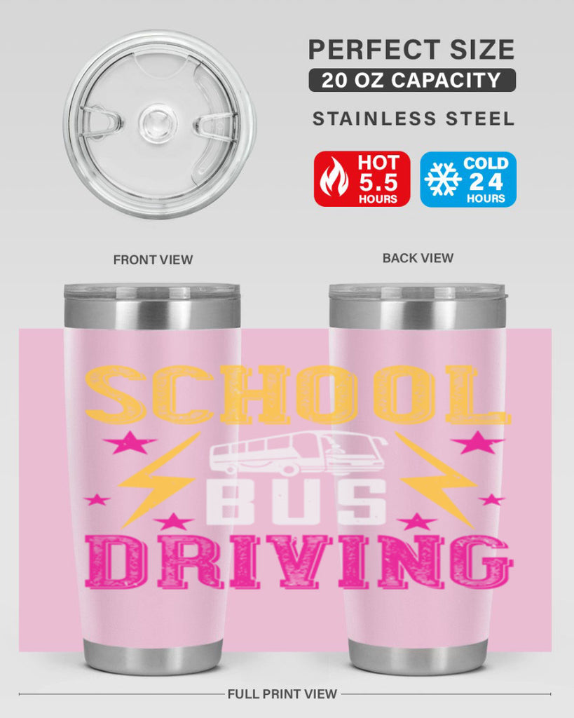 school bus driving Style 17#- bus driver- tumbler