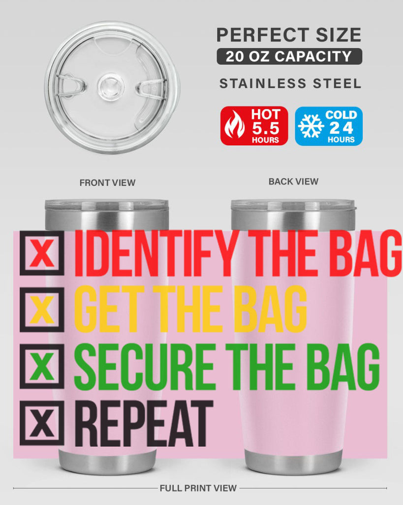 secure the bag 38#- black words phrases- Cotton Tank